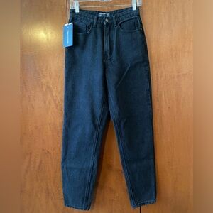 NWT Pretty Little Thing Black Mom Jeans